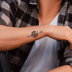 Compass Herbal Tattoo Stickers Waterproof