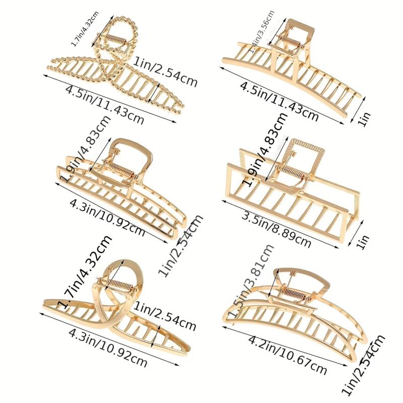 Metal Geometric Hair Grab Clip Hair Accessories for Women