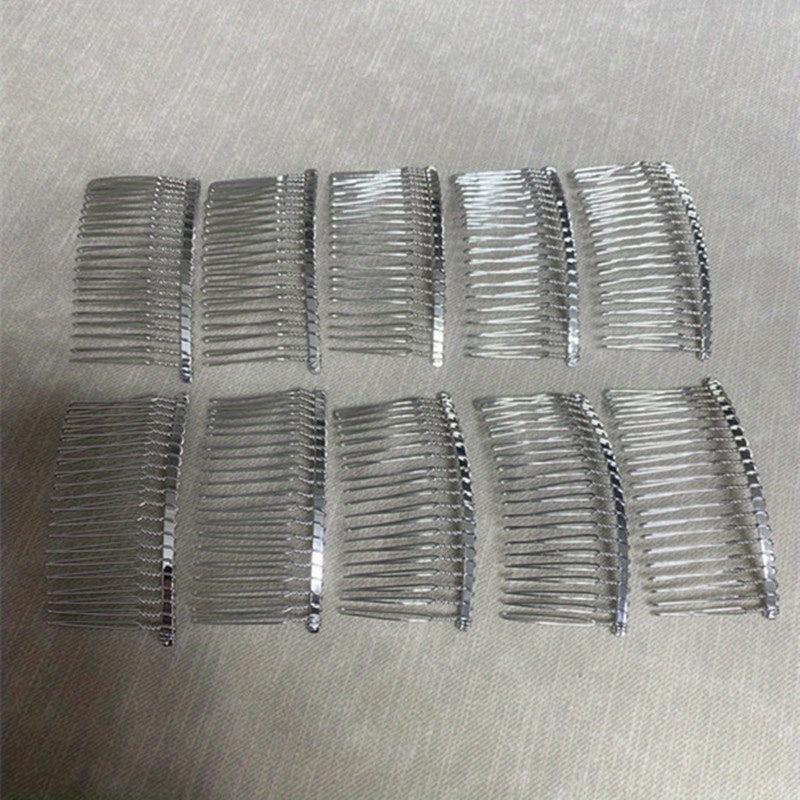 Metal Bridal Hair Comb 20 Teeth Wedding Veil Comb Decorative for Women Girls