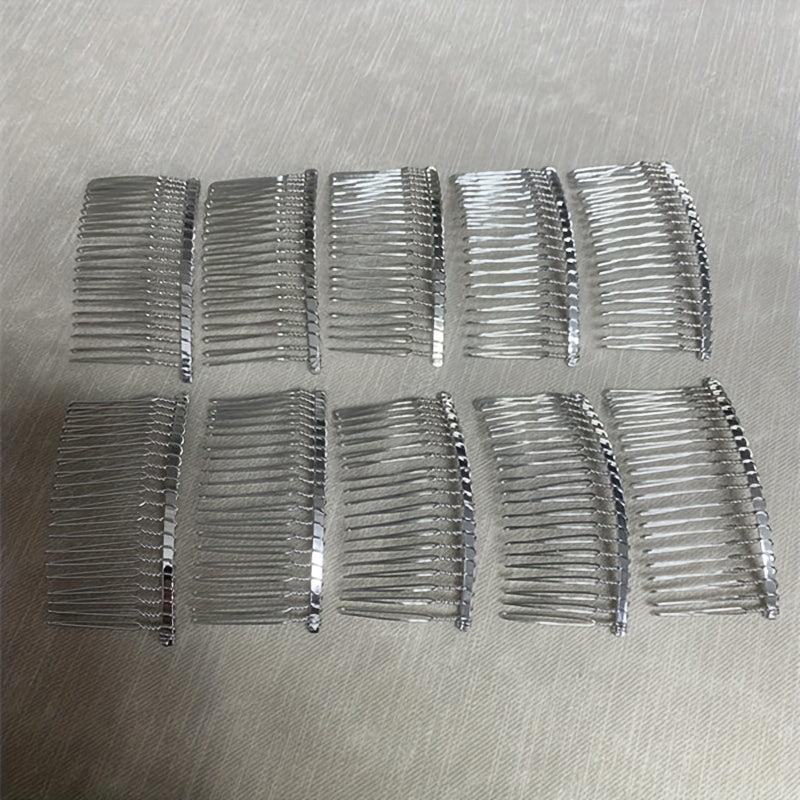 Metal Bridal Hair Comb 20 Teeth Wedding Veil Comb Decorative for Women Girls