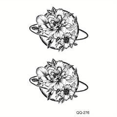 Hand Back Clavicle Tattoo Stickers Waterproof Temporary Totem Flower