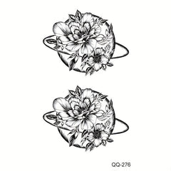 Hand Back Clavicle Tattoo Stickers Waterproof Temporary Totem Flower