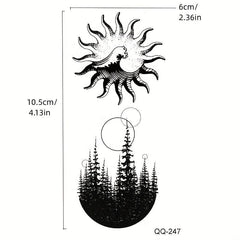 Hand Back Clavicle Tattoo Stickers Waterproof Temporary Totem Flower