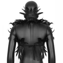 Halloween Feather Scarf Gothic Style Dress Up Costume Accessories