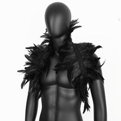 Halloween Feather Scarf Gothic Style Dress Up Costume Accessories
