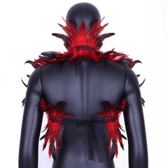 Halloween Feather Scarf Gothic Style Dress Up Costume Accessories