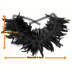 Halloween Feather Scarf Gothic Style Dress Up Costume Accessories