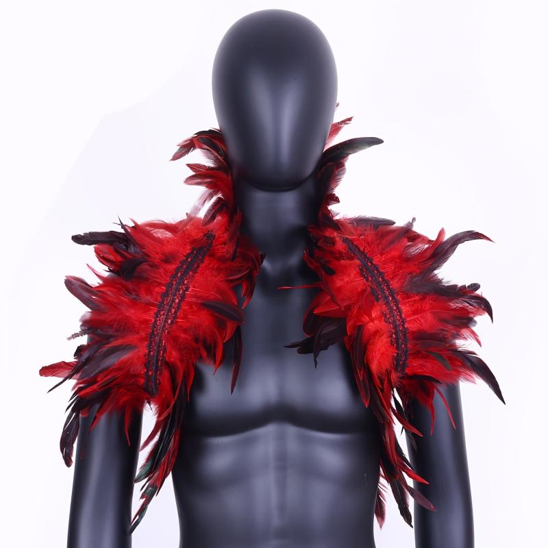 Halloween Feather Scarf Gothic Style Dress Up Costume Accessories