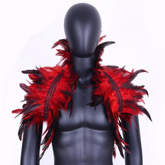 Halloween Feather Scarf Gothic Style Dress Up Costume Accessories