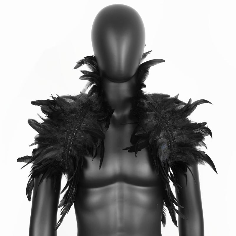 Halloween Feather Scarf Gothic Style Dress Up Costume Accessories
