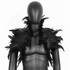 Halloween Feather Scarf Gothic Style Dress Up Costume Accessories