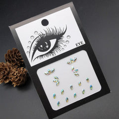 Bridal Makeup Eye Stickers Faux Pearl Rhinestone Tear Face Stage Makeup