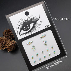 Bridal Makeup Eye Stickers Faux Pearl Rhinestone Tear Face Stage Makeup