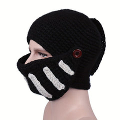 Men's Knight Knitted Winter Mask Hat