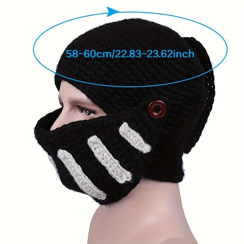 Men's Knight Knitted Winter Mask Hat