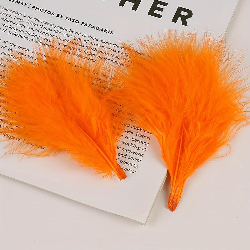 50pcs Macaroon Feather Colorful Turkey Feather Natural Feather Decoration