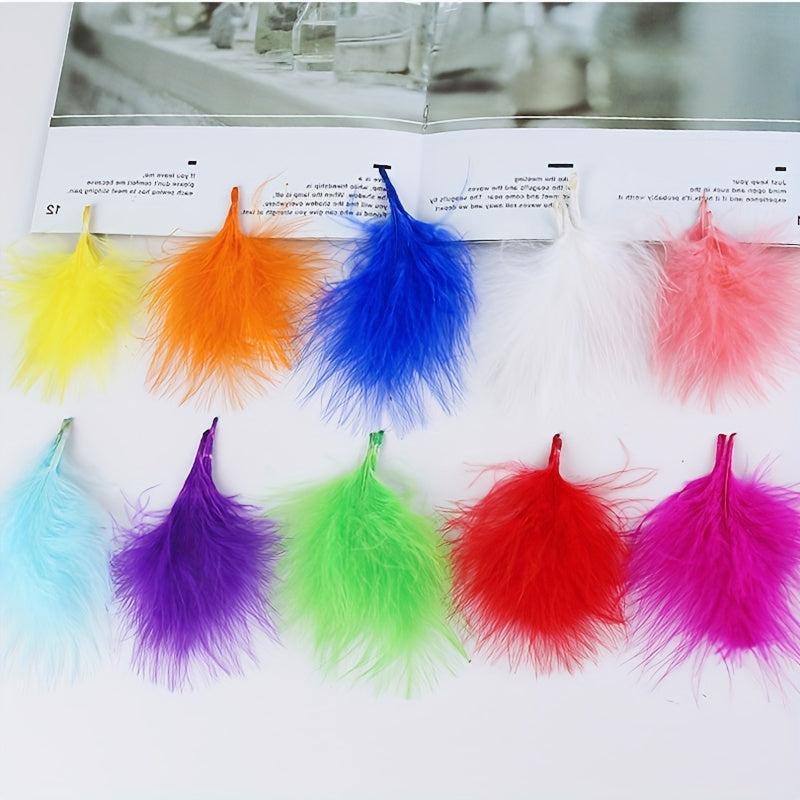 50pcs Macaroon Feather Colorful Turkey Feather Natural Feather Decoration