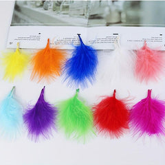 50pcs Macaroon Feather Colorful Turkey Feather Natural Feather Decoration