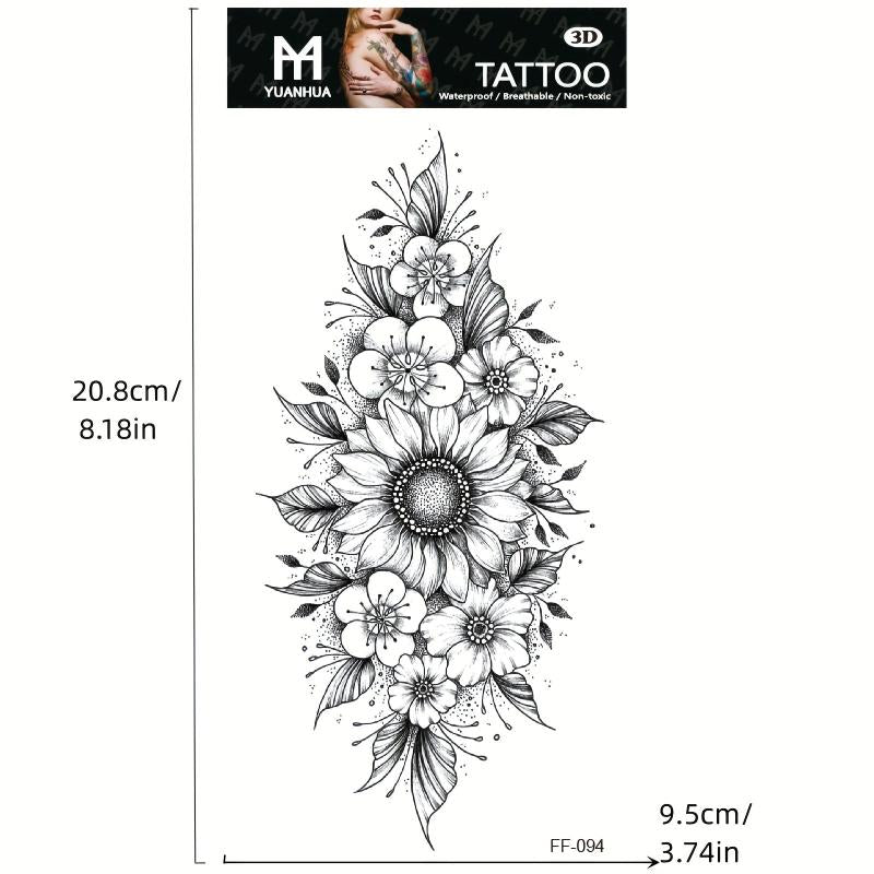 Dark Personality 3D Tattoo Stickers, Waterproof Temporary Tattoo Stickers