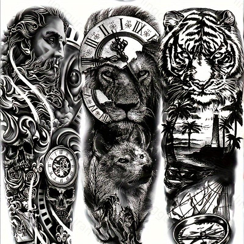 21pcs Extra Large Temporary Tattoos Stickers for Party Use