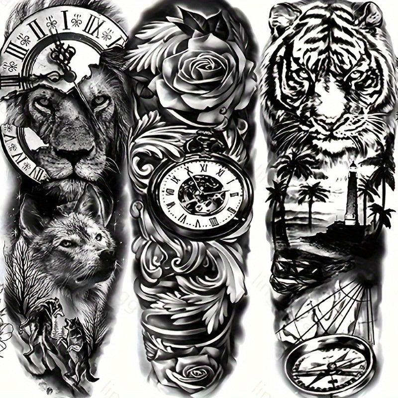 21pcs Extra Large Temporary Tattoos Stickers for Party Use