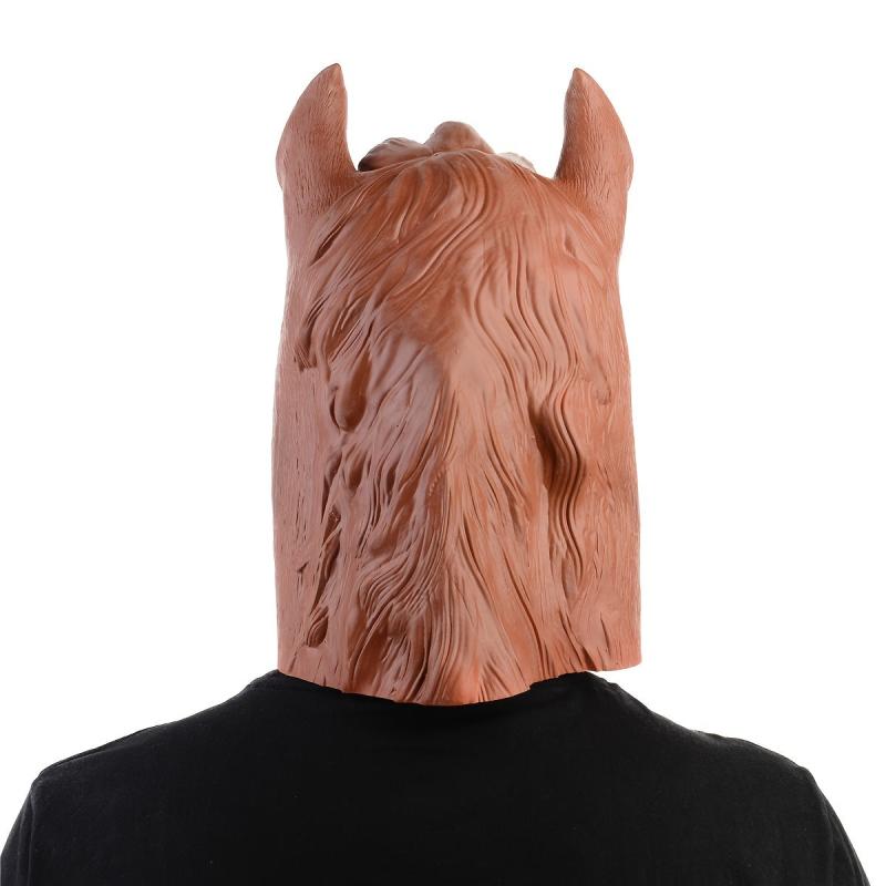 Men's Latex Horse Head Mask Animal Headgear Party Dress Up