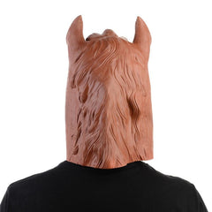 Men's Latex Horse Head Mask Animal Headgear Party Dress Up