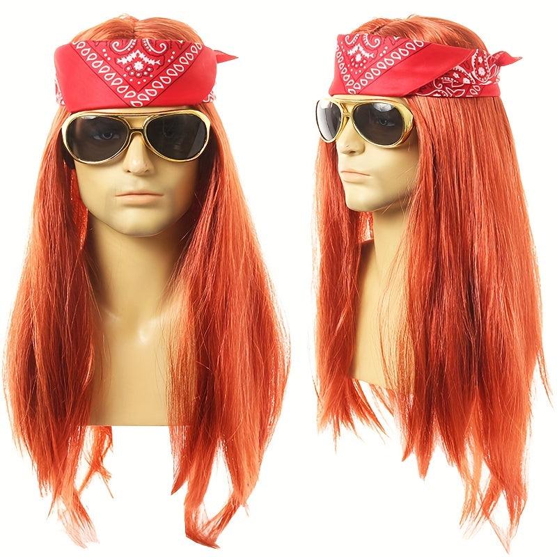 Men's Rocker Wig Set for Halloween and Cosplay