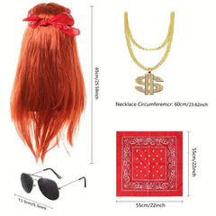 Men's Rocker Wig Set for Halloween and Cosplay