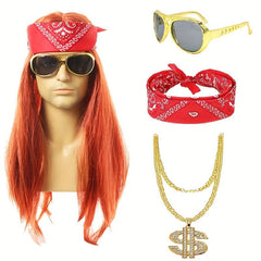 Men's Rocker Wig Set for Halloween and Cosplay