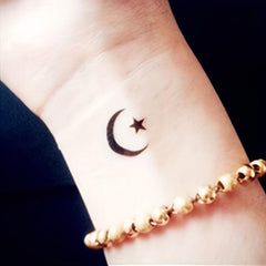 Moon Pattern Tattoo Sticker Waterproof Body Stickers