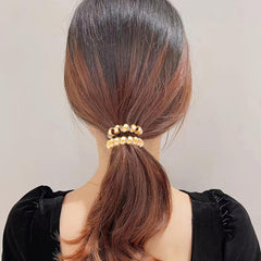 6pcs Coffee Spiral Hair Ties Hair Friendly Rubber Bands