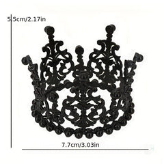 1pc Round Crown Tiara Flower Hair Accessories