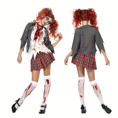 Halloween Nurse Bloody Socks Makeup Ball Knee Socks