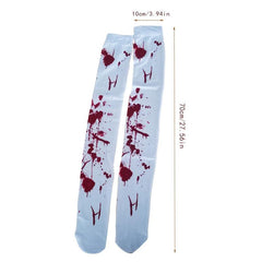 Halloween Nurse Bloody Socks Makeup Ball Knee Socks