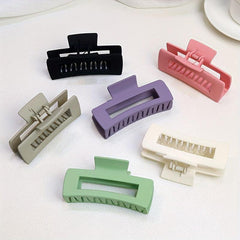 Acrylic Frosted Hair Clip Rectangular Hollow Hair Accessories
