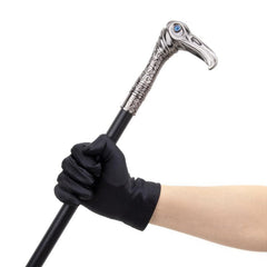 Vintage Style Walking Stick with Silver Eagle Head - 36.6in