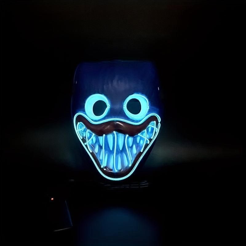 LED Scary Halloween Mask Screaming Scare Props Carnival Decorative
