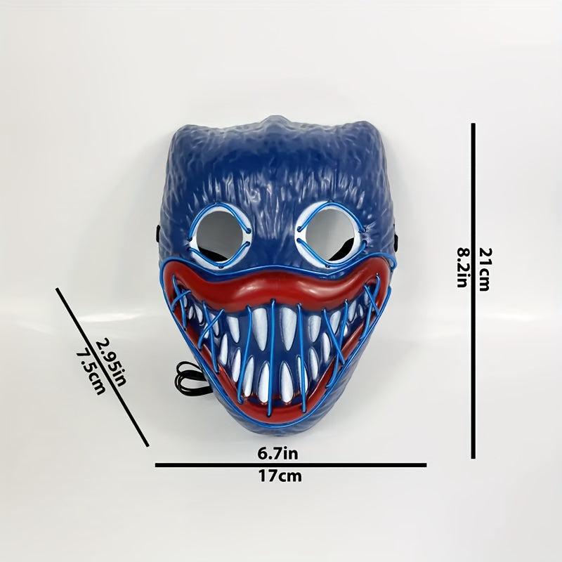 LED Scary Halloween Mask Screaming Scare Props Carnival Decorative