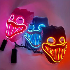 LED Scary Halloween Mask Screaming Scare Props Carnival Decorative