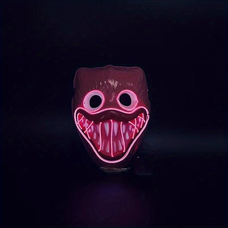 LED Scary Halloween Mask Screaming Scare Props Carnival Decorative