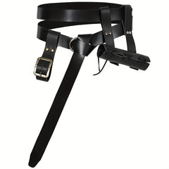 Medieval Belt Nordic Viking Knight Dagger Sword Frog PU Leather Belt