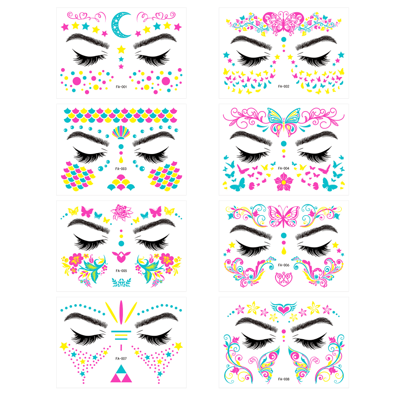 Butterfly Waterproof Neon Tattoo Sticker
