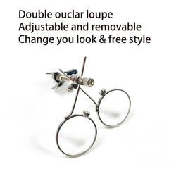 Vintage Steampunk Style Glasses Double Layer Glasses Metal Magnifying Glass