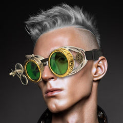 Vintage Steampunk Style Glasses Double Layer Glasses Metal Magnifying Glass