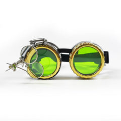 Vintage Steampunk Style Glasses Double Layer Glasses Metal Magnifying Glass