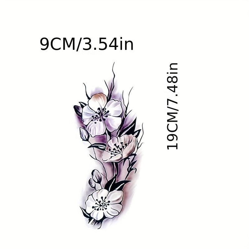 Flower Temporary Tattoo Sticker Print