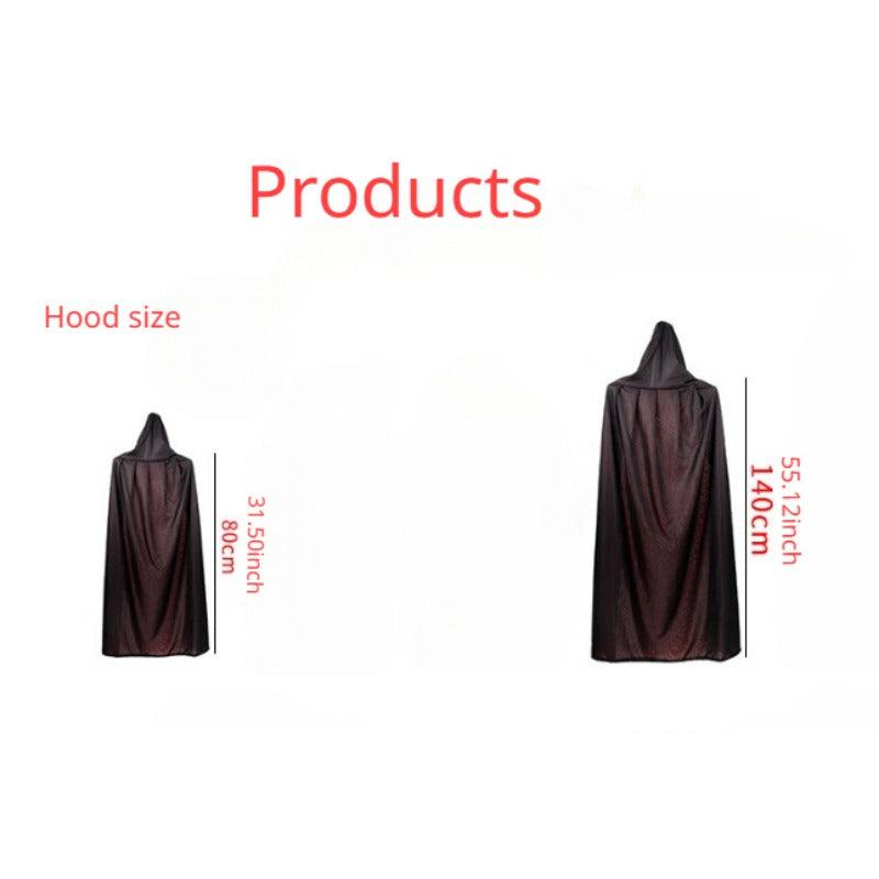Adult Red Halloween Cloak with Stand Collar