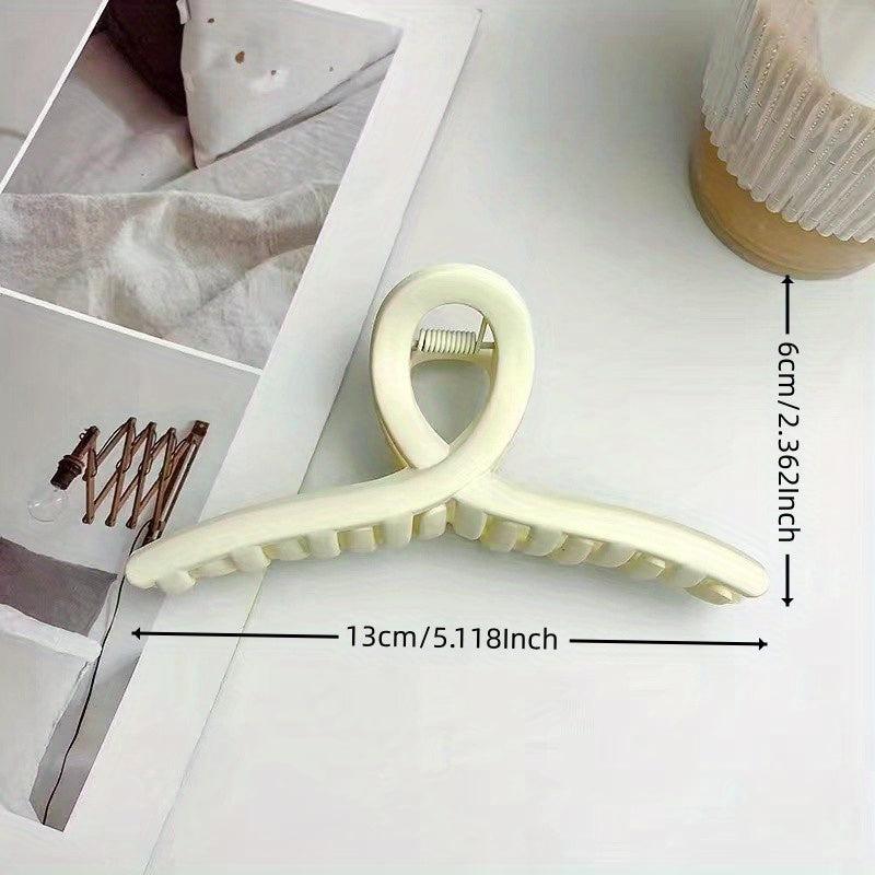 Cross Shape Grab Clip Decorative Hair Clip Plastic Solid Hair Accessories