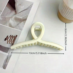 Cross Shape Grab Clip Decorative Hair Clip Plastic Solid Hair Accessories
